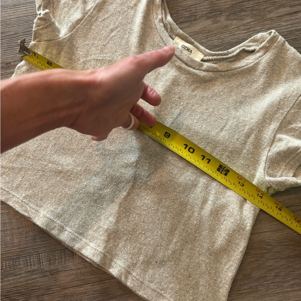 LOU TEE(Regen Silk Noil Jersey) speckled Heather Grey-size XS RV:$138 - Picture 11 of 16